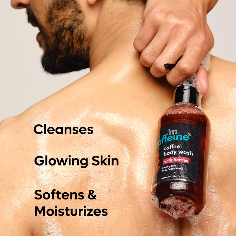 Coffee & Berries Body Wash for Soft, Glowing Skin and Tan Removal enriched with Vitamin E