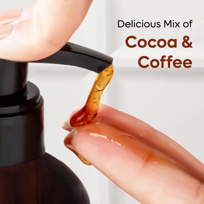 Coffee Body Wash with Cocoa De-Tan & Deep Cleansing Shower Gel in Chocolatey Coffee Aroma
