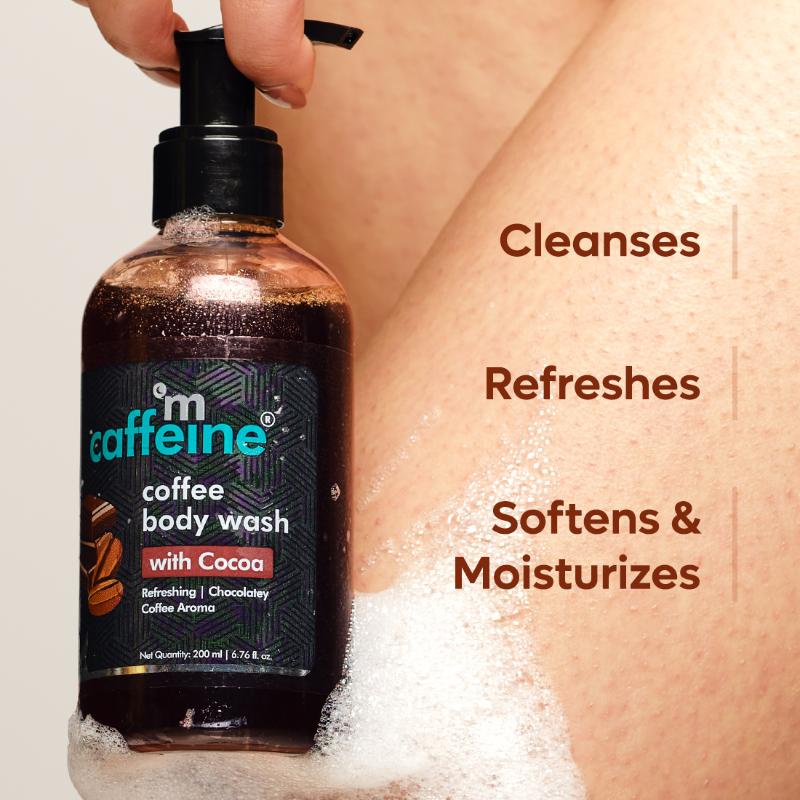 Coffee Body Wash with Cocoa De-Tan & Deep Cleansing Shower Gel in Chocolatey Coffee Aroma