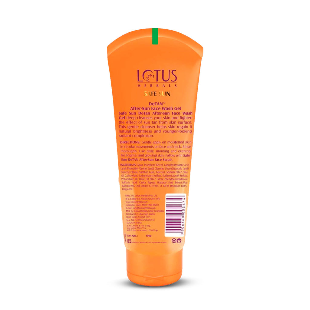 Safe Sun DeTAN After-Sun Face Wash Gel