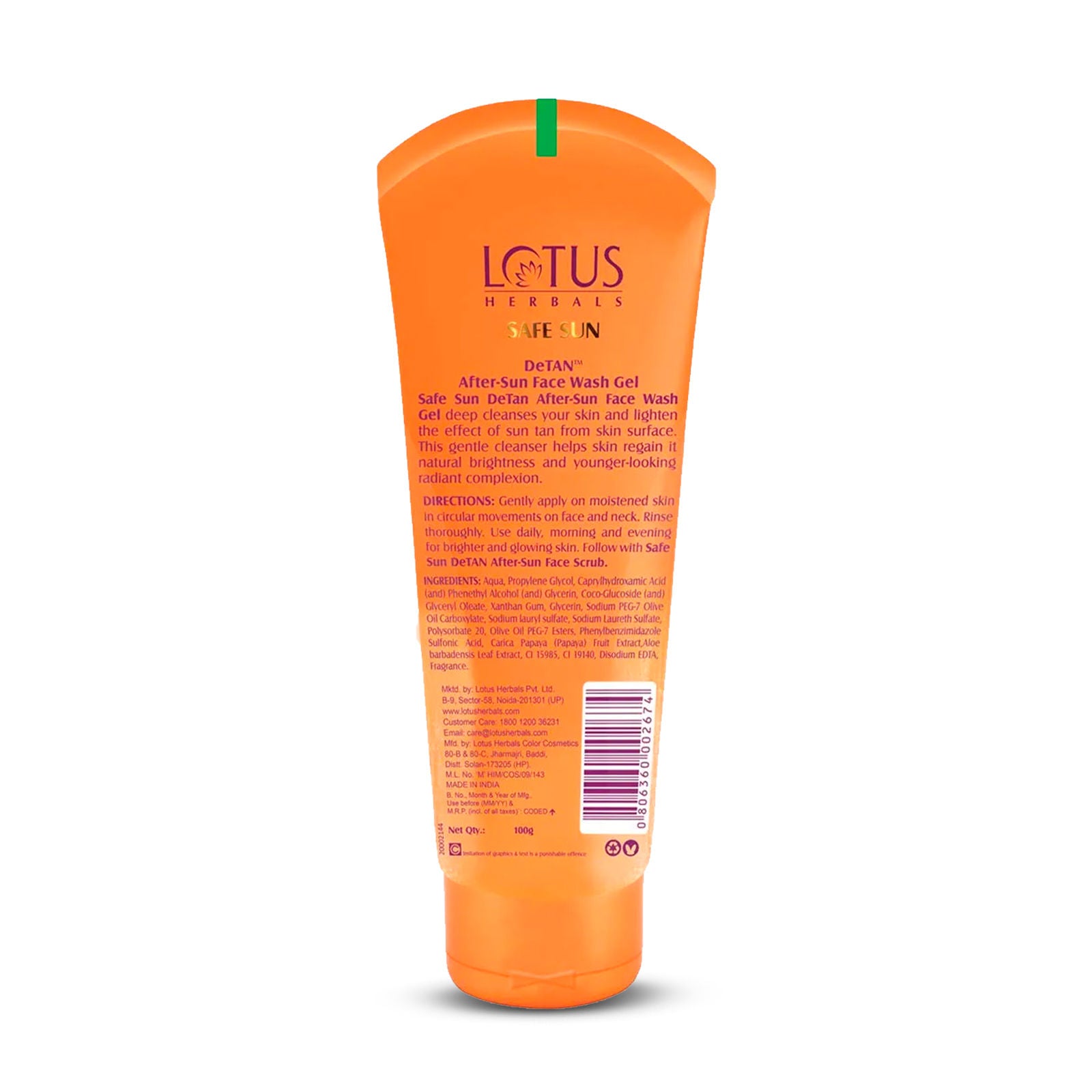 Safe Sun DeTAN After-Sun Face Wash Gel