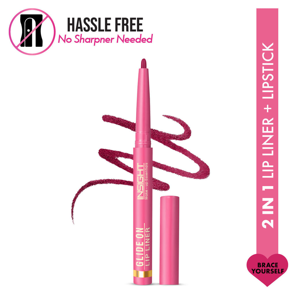 Glide On Lip Liner, Intense Pigment, Long Wear Matte Lip Formula - Brace Yourself