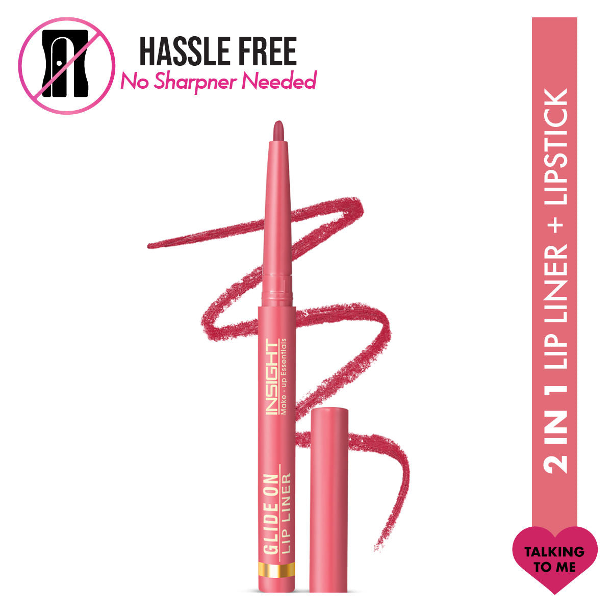 Glide On Lip Liner, Intense Pigment, Long Wear Matte Lip Formula - Talking To Me