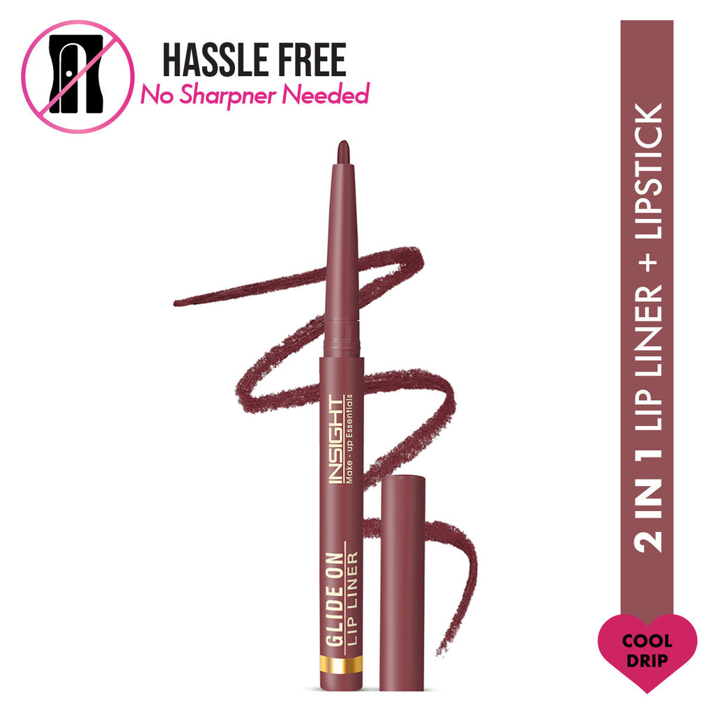 Glide On Lip Liner, Intense Pigment, Long Wear Matte Lip Formula - Cool Drip