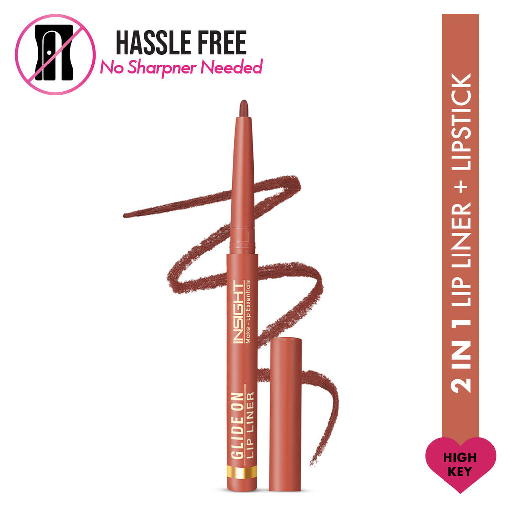 Glide On Lip Liner, Intense Pigment, Long Wear Matte Lip Formula - High Key