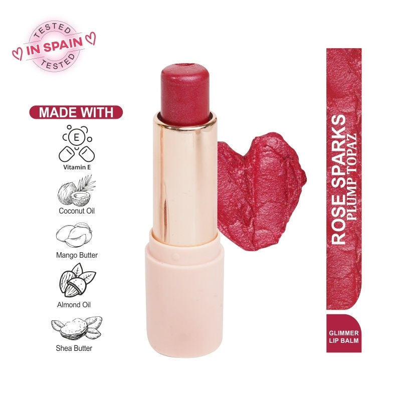 Dunamiss Glimmer Lip Balm - Rose Spark