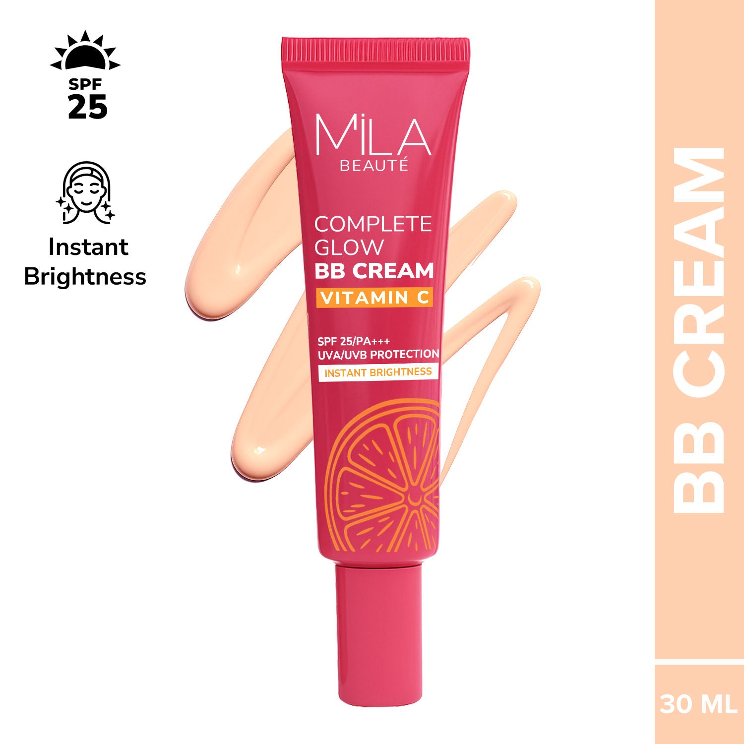 Mila Beaute Complete Glow Bb Cream With SPF25 PA+++ - Light