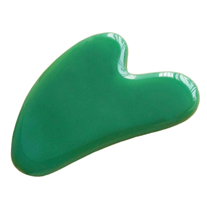 Jade Gua Sha Stone Face Massager For Face, Neck Glow & Skin Brightening