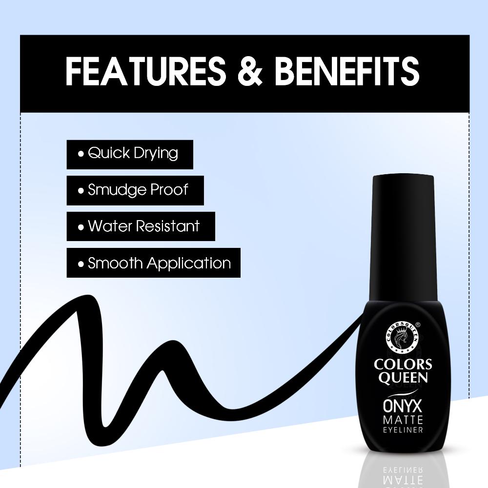 Onyx Matte Waterproof Eyeliner - Black
