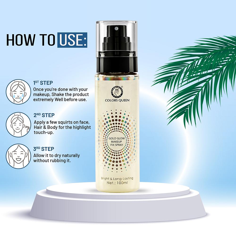 Gold Glow Makeup Fixer Spray
