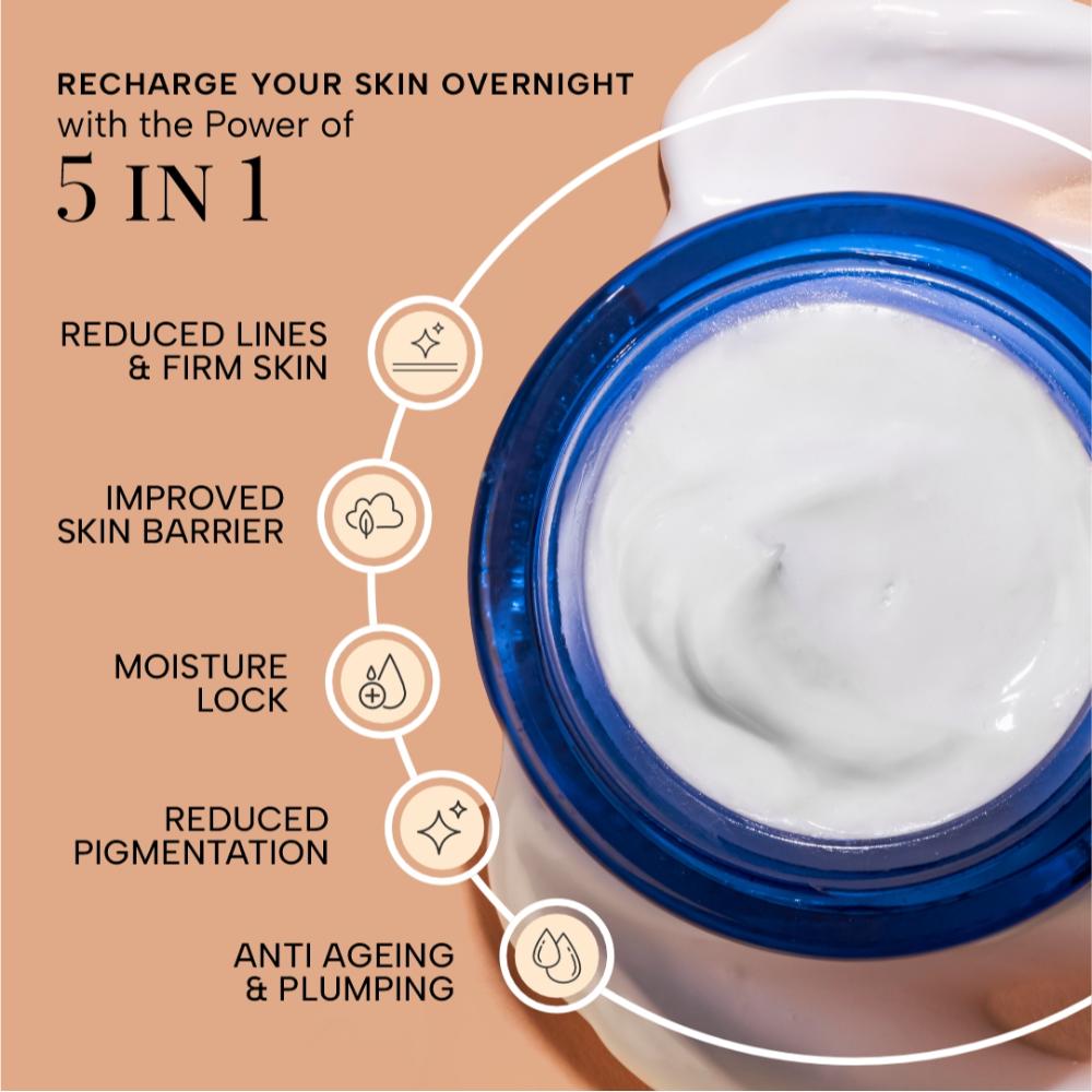 Super Recharge Night Cream With Bakuchiol & Peptides Deeply Hydrates