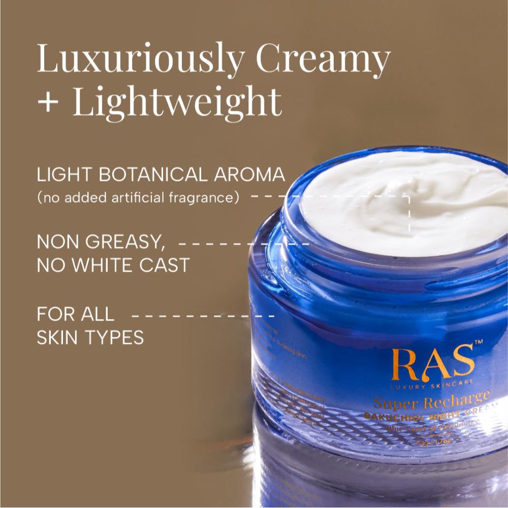 Super Recharge Night Cream With Bakuchiol & Peptides Deeply Hydrates