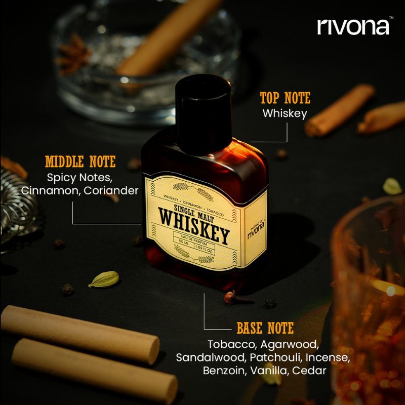 Single Malt Whiskey Eau De Parfum For Long Lasting Everday Fragrance