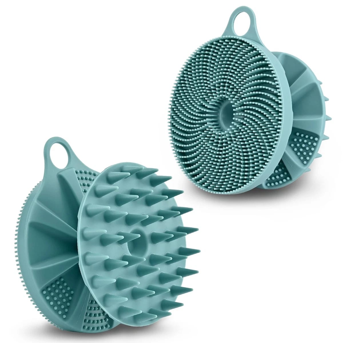 Scalp Massager And Body Scrubber Silicone Shampoo Brush Soft Bath Brush 2 In 1