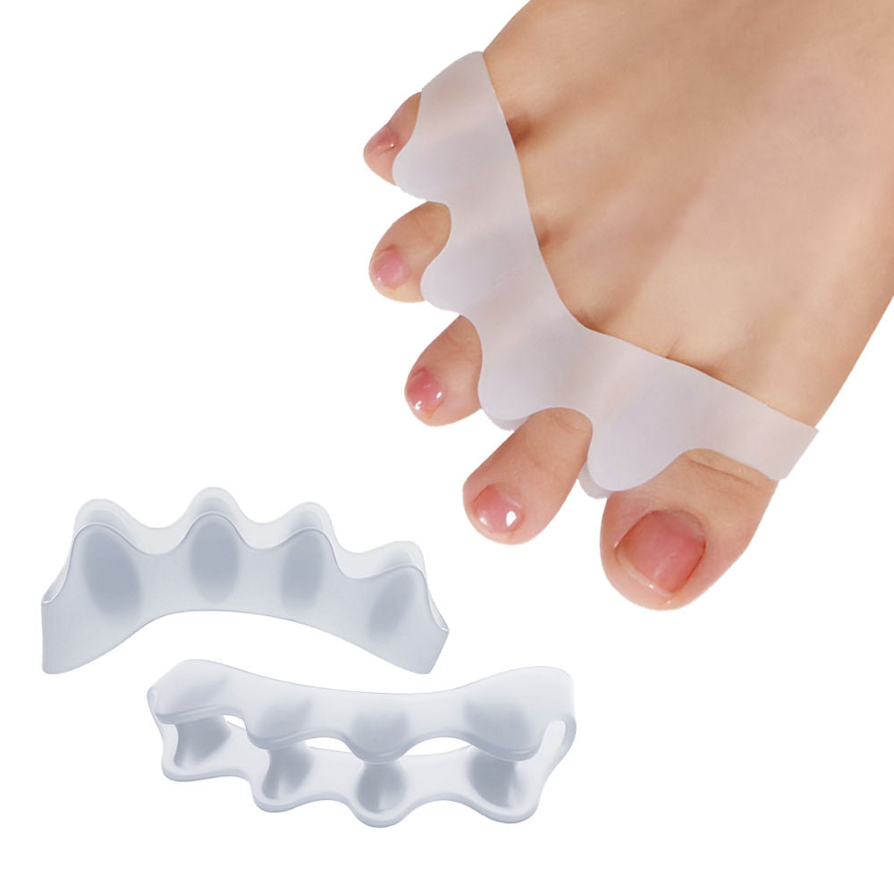 Toe Separators Silicone Gel Toe Straightener Spacer Pads Bunion Corrector Pedicure Tool