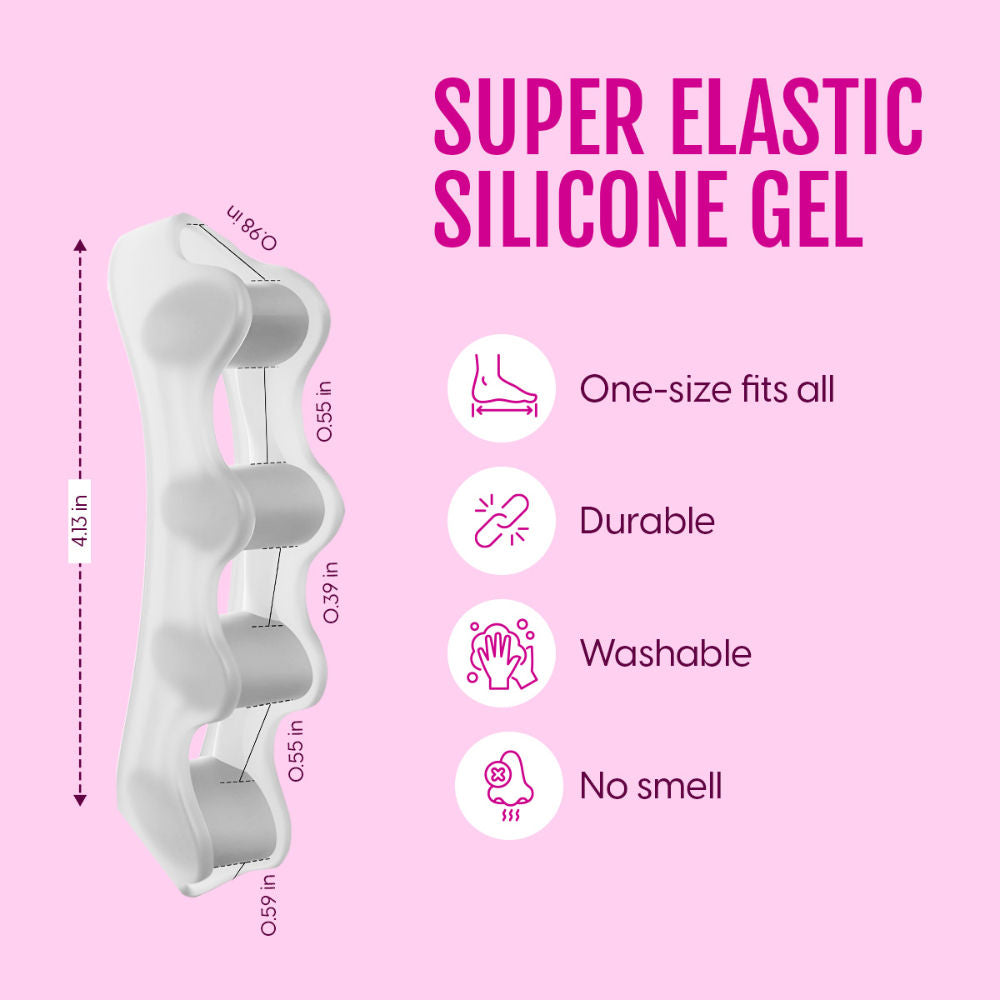 Toe Separators Silicone Gel Toe Straightener Spacer Pads Bunion Corrector Pedicure Tool