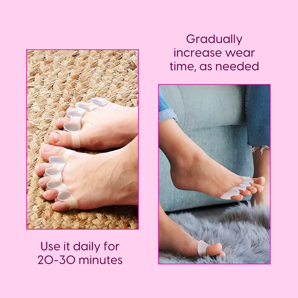 Toe Separators Silicone Gel Toe Straightener Spacer Pads Bunion Corrector Pedicure Tool