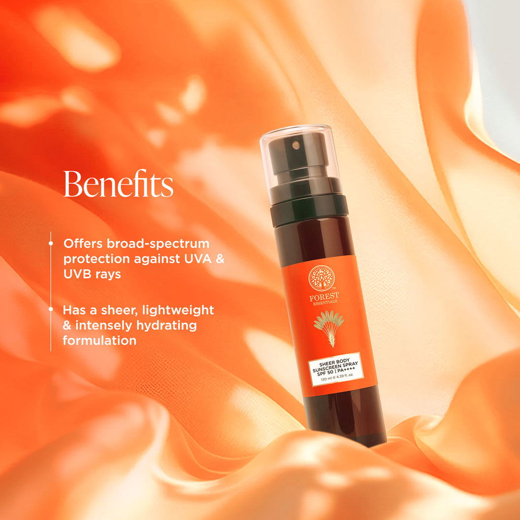 Sheer Sunscreen Body Spray Spf 50 PA++++ Lightweight, No White Cast
