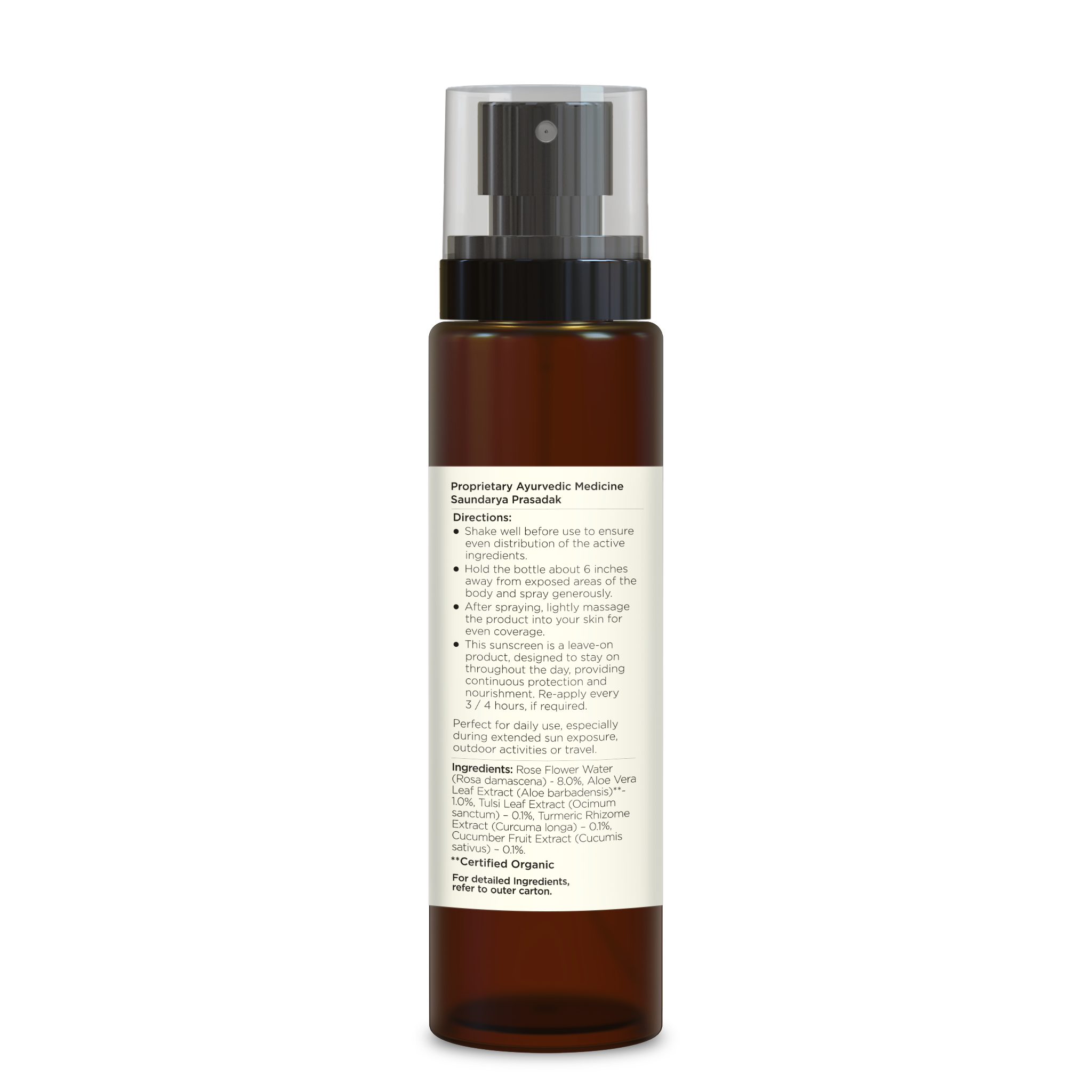 Sheer Sunscreen Body Spray Spf 50 PA++++ Lightweight, No White Cast