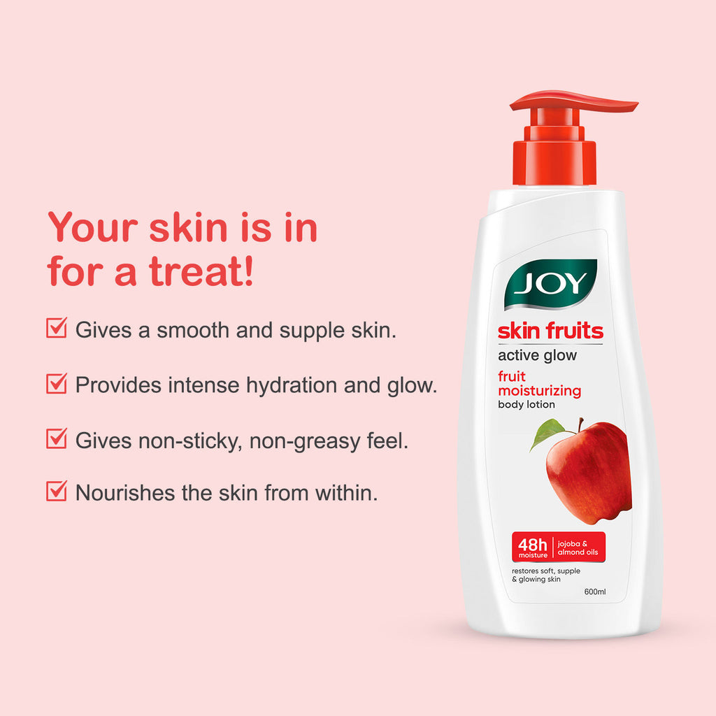 Skin Fruits Apple Body Lotion - Lightweight, Non-Sticky & Deep Hydration