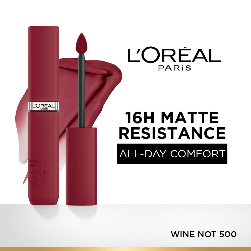 LOreal Paris Infallible Matte Resistance Lipstick, Transfer Resistant Formula - Lazy Sunday 150 - 500 Wine Not