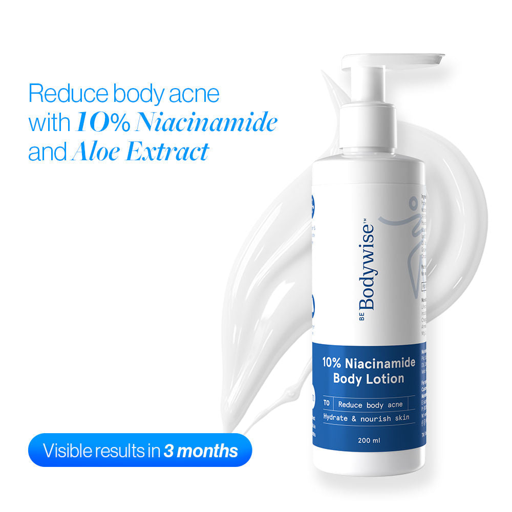 10% Niacinamide Body Lotion - 48H Moisturization, Reduces Acne Marks, Nourishes Skin