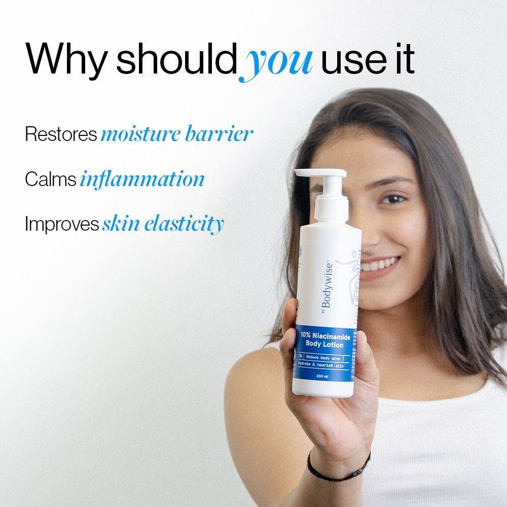 10% Niacinamide Body Lotion - 48H Moisturization, Reduces Acne Marks, Nourishes Skin