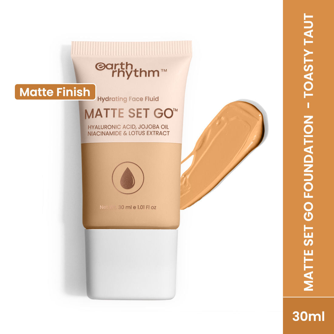 Hydrating Matte Set Go Face Fluid Foundation SPF 30 & PA++++ - Toasty Taut