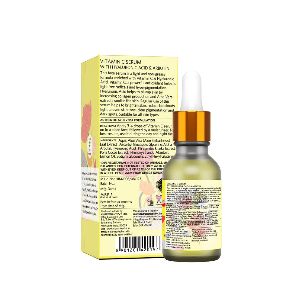 Vitamin C Serum With Hyaluronic Acid And Arbutin