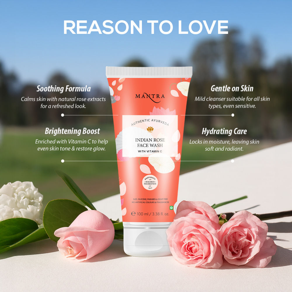 Indian Rose Face Wash with Vitamin C