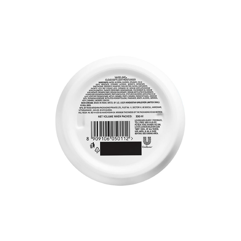 Cloud Soft Light Moisturiser,100 Hours Non-Sticky Hydration,Ceramides & Hyaluron