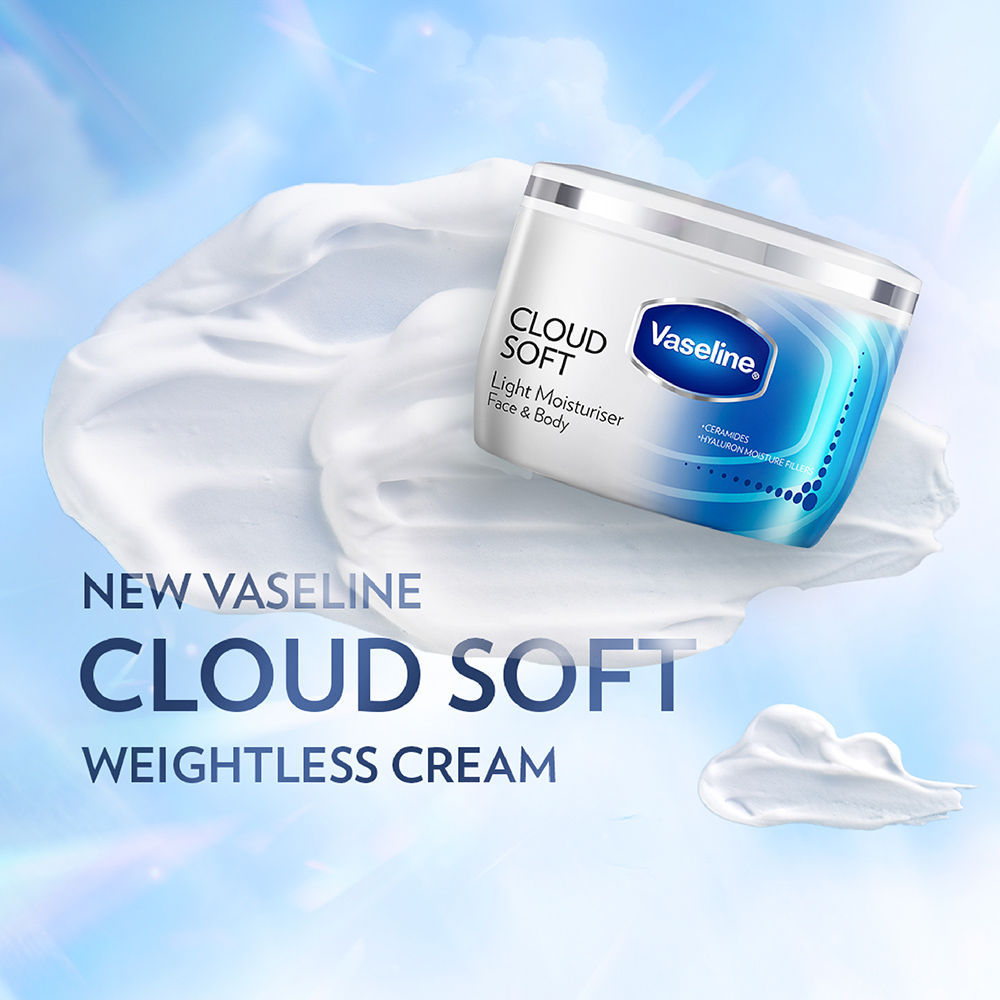 Cloud Soft Light Moisturiser,100 Hours Non-Sticky Hydration,Ceramides & Hyaluron