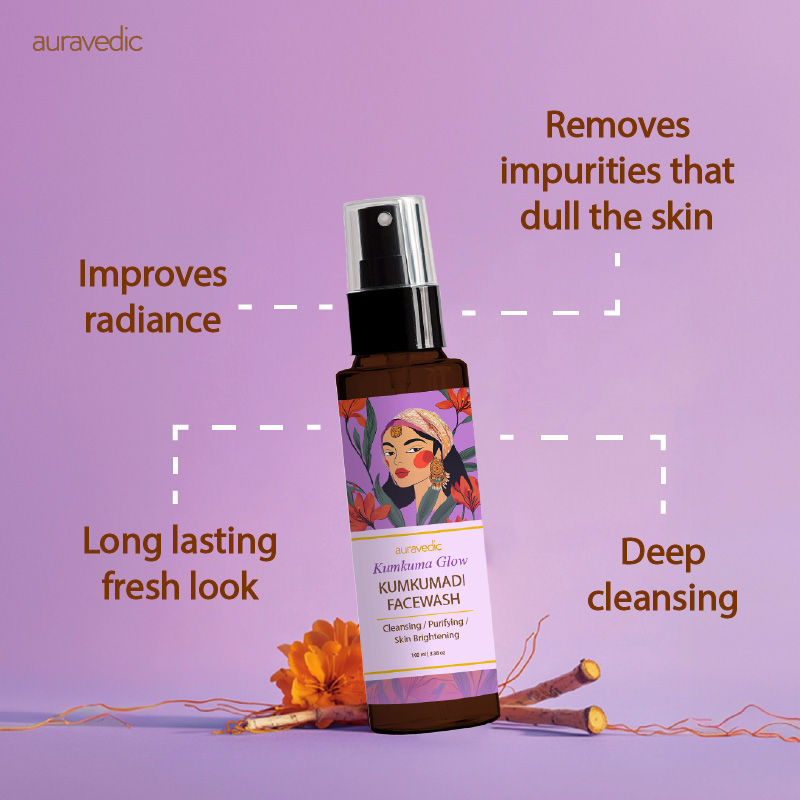 Kumkumadi Face Wash For Dry Skin Combination with Kumkumadi Tailam kumkumadi face oil