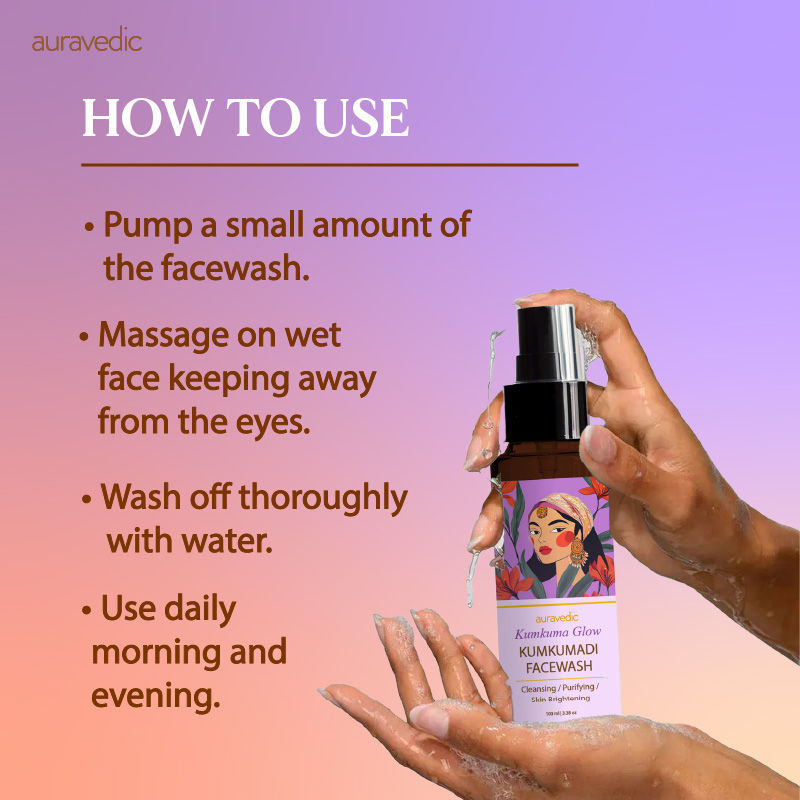 Kumkumadi Face Wash For Dry Skin Combination with Kumkumadi Tailam kumkumadi face oil
