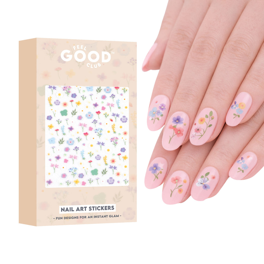 Pastel Petals Nail Stickers For Quick Nail Art -Peel & Apply After Nail Polish Enamel