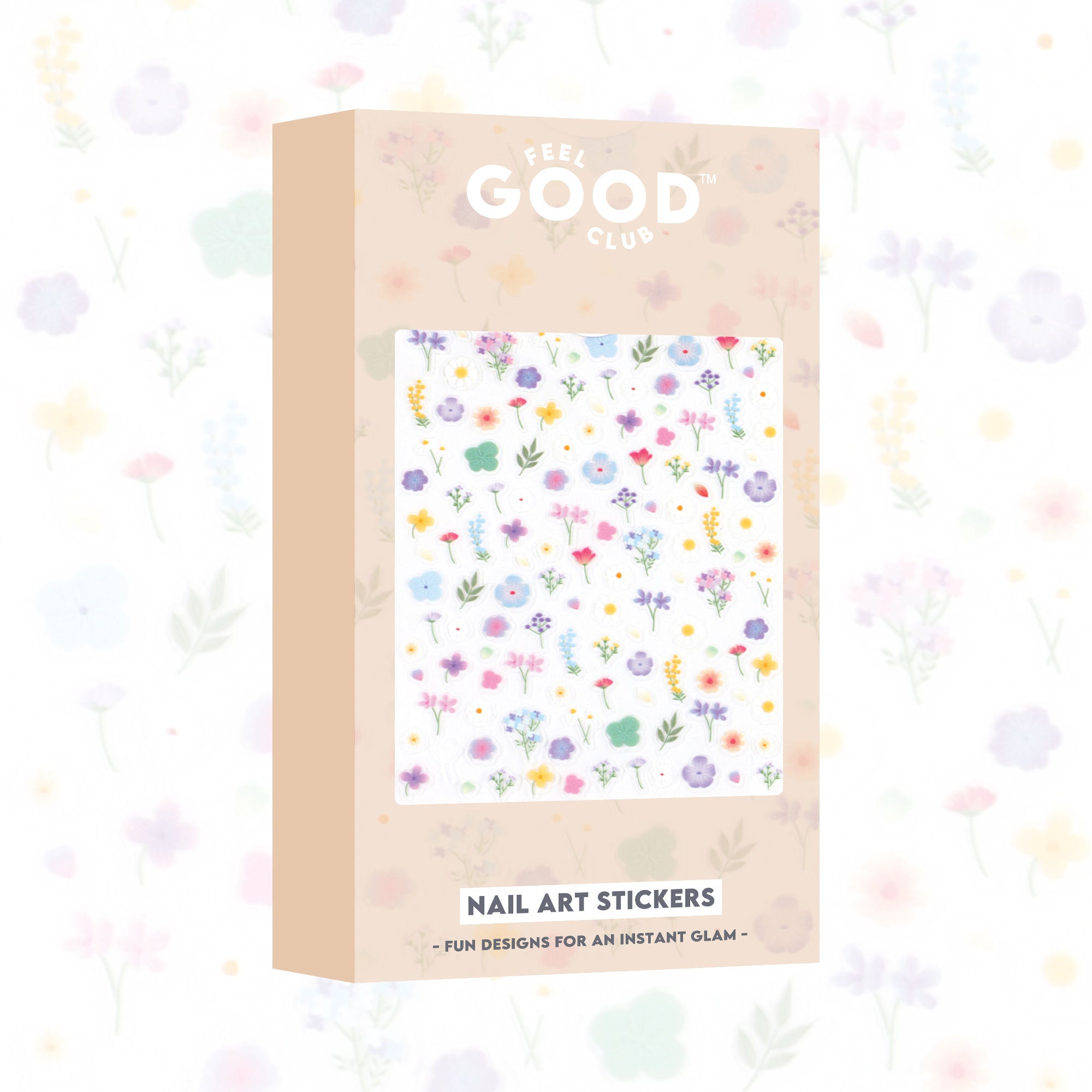 Pastel Petals Nail Stickers For Quick Nail Art -Peel & Apply After Nail Polish Enamel