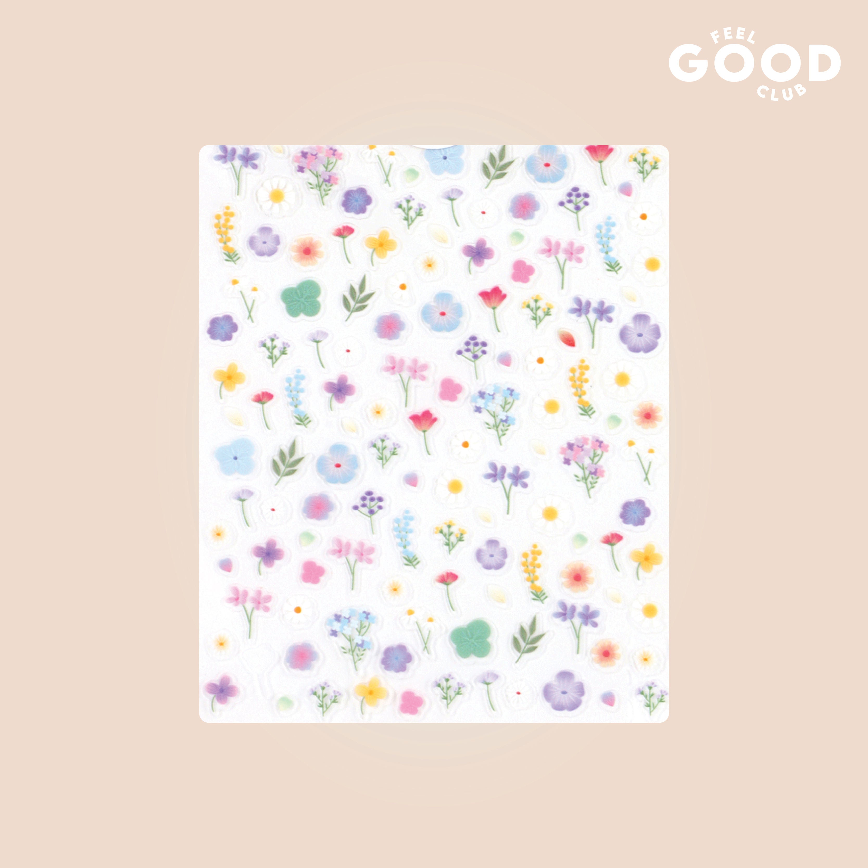 Pastel Petals Nail Stickers For Quick Nail Art -Peel & Apply After Nail Polish Enamel