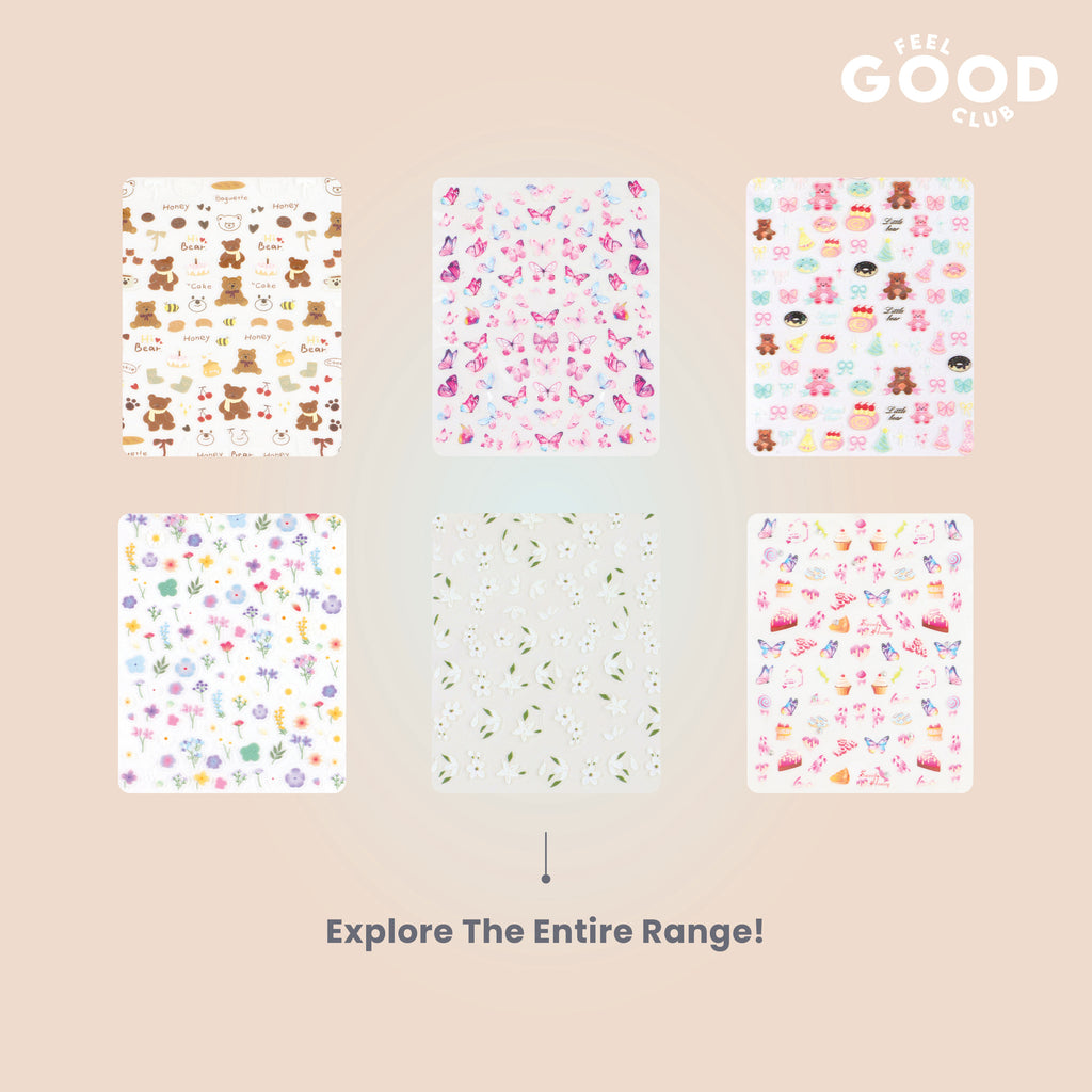 Pastel Petals Nail Stickers For Quick Nail Art -Peel & Apply After Nail Polish Enamel