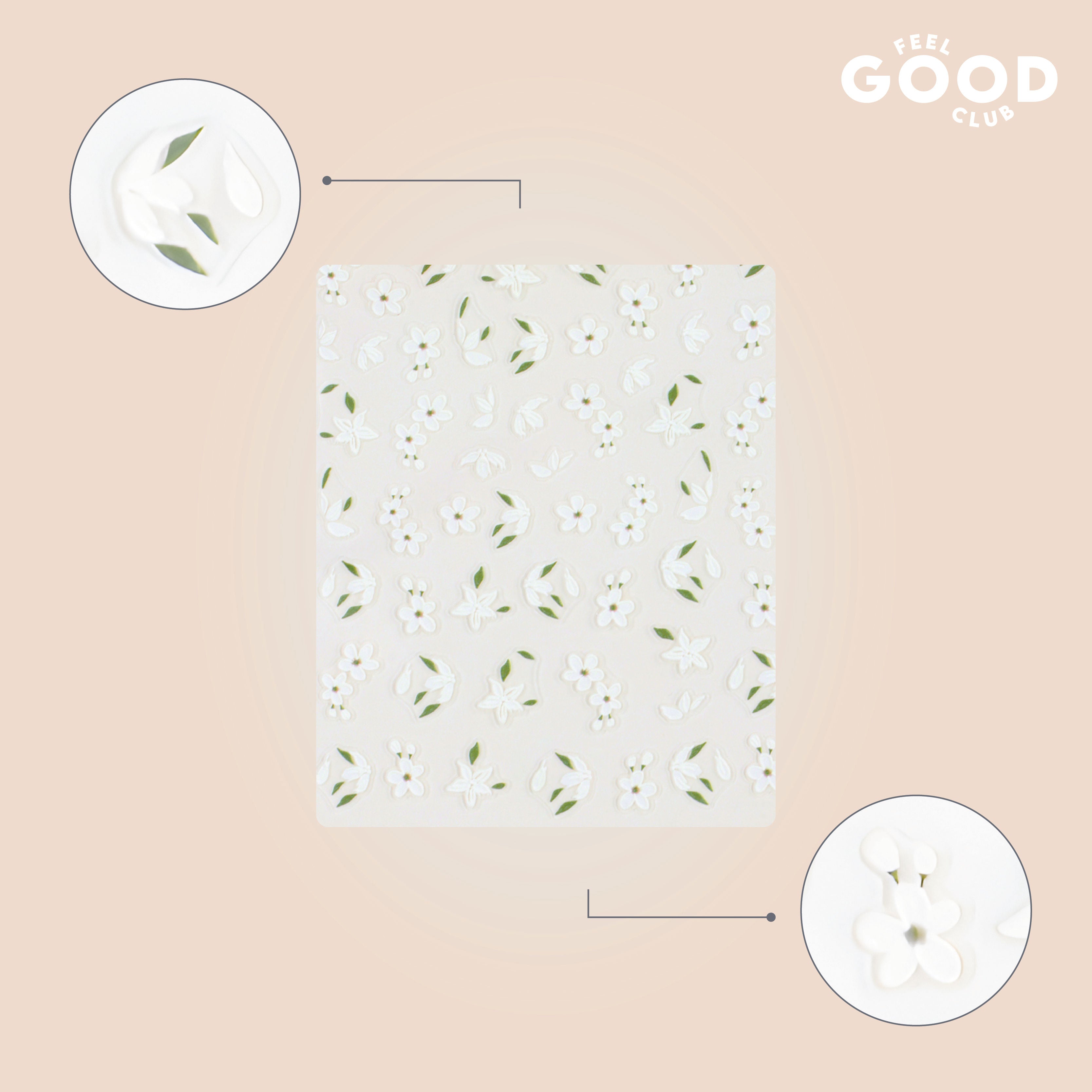 Pure Bloom Nail Stickers For Quick Nail Art - Peel & Apply After Nail Polish Enamel