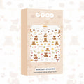 Bows & Bears Nail Stickers For Quick Nail Art - Peel & Apply After Nail Polish Enamel