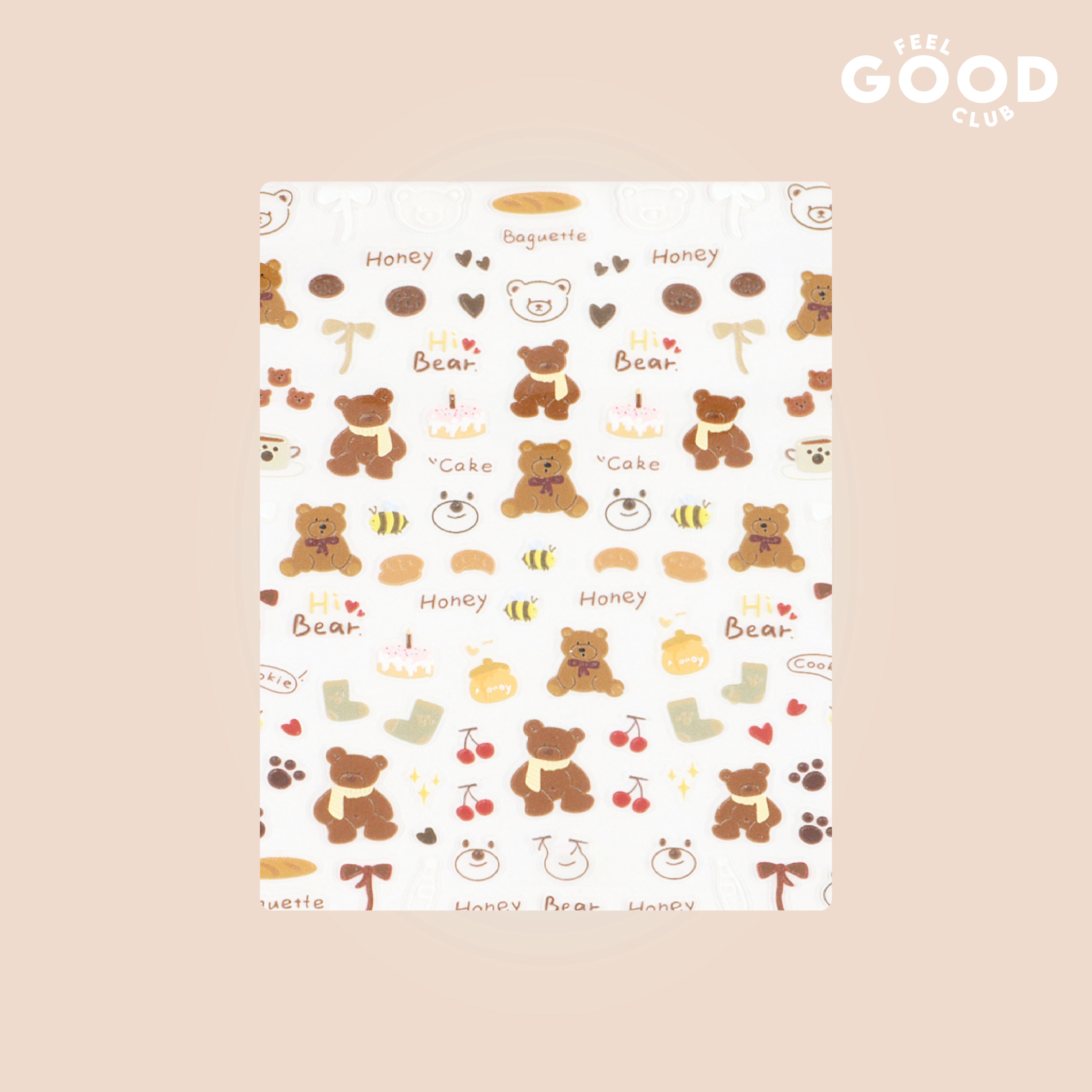 Bows & Bears Nail Stickers For Quick Nail Art - Peel & Apply After Nail Polish Enamel