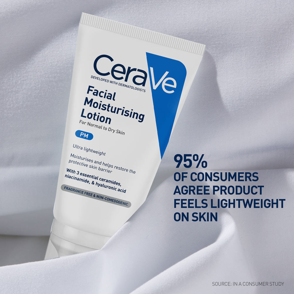 PM Facial Moisturizer Lightweight Night Cream with Ceramides, Niacinamide & Hyaluronic Acid