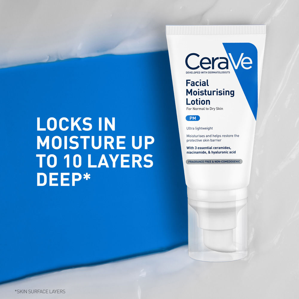 PM Facial Moisturizer Lightweight Night Cream with Ceramides, Niacinamide & Hyaluronic Acid
