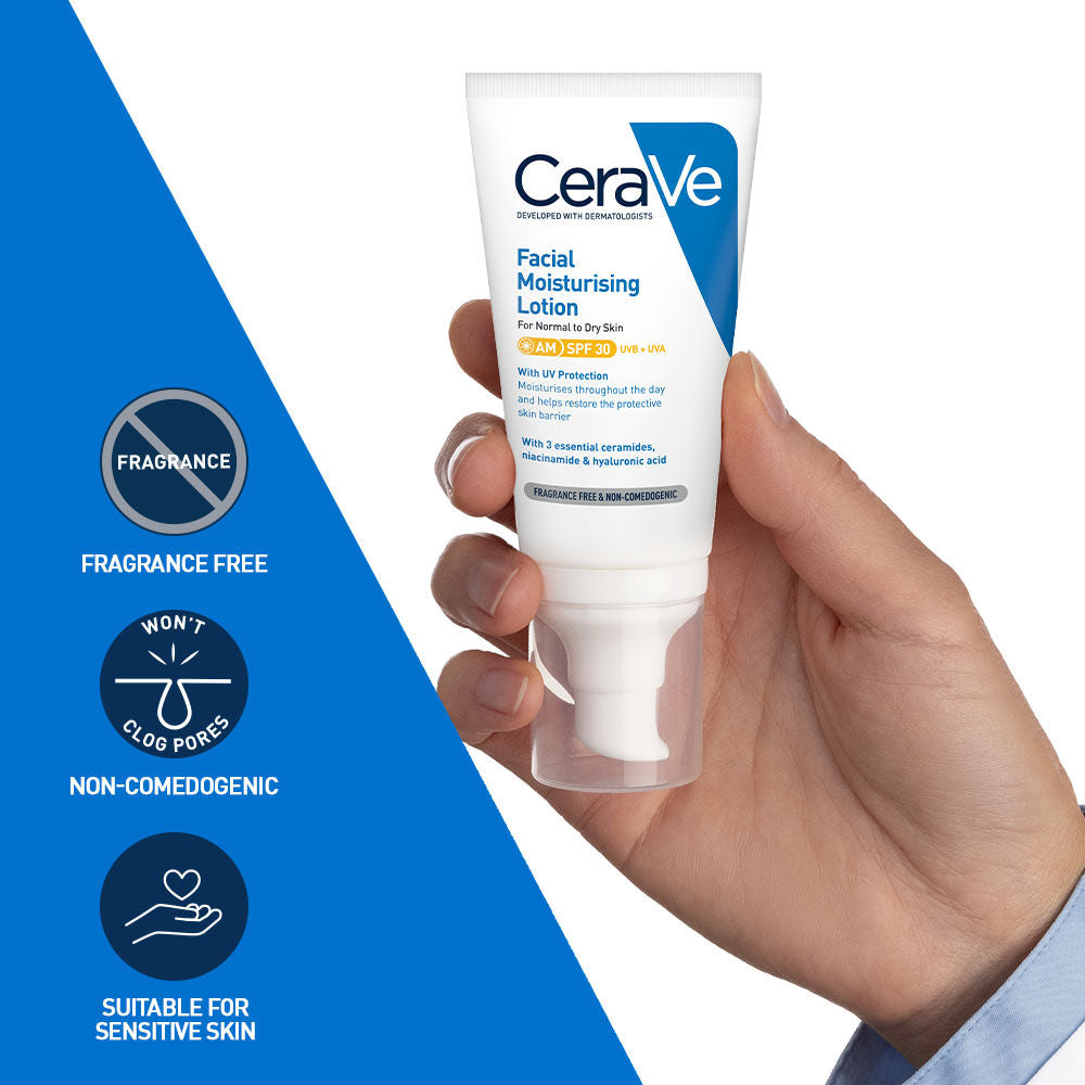 AM Facial Moisturizer With Sunscreen SPF 30 UVB + UVA, Dermatologist Recommended Day Cream