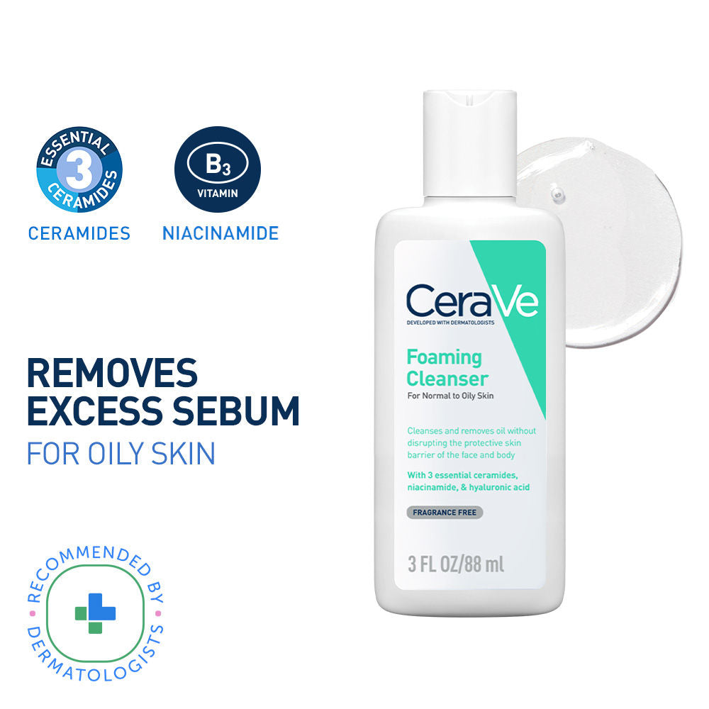 Foaming Cleanser Face Wash For Oily Skin with Ceramides, Dermatologist Recommended