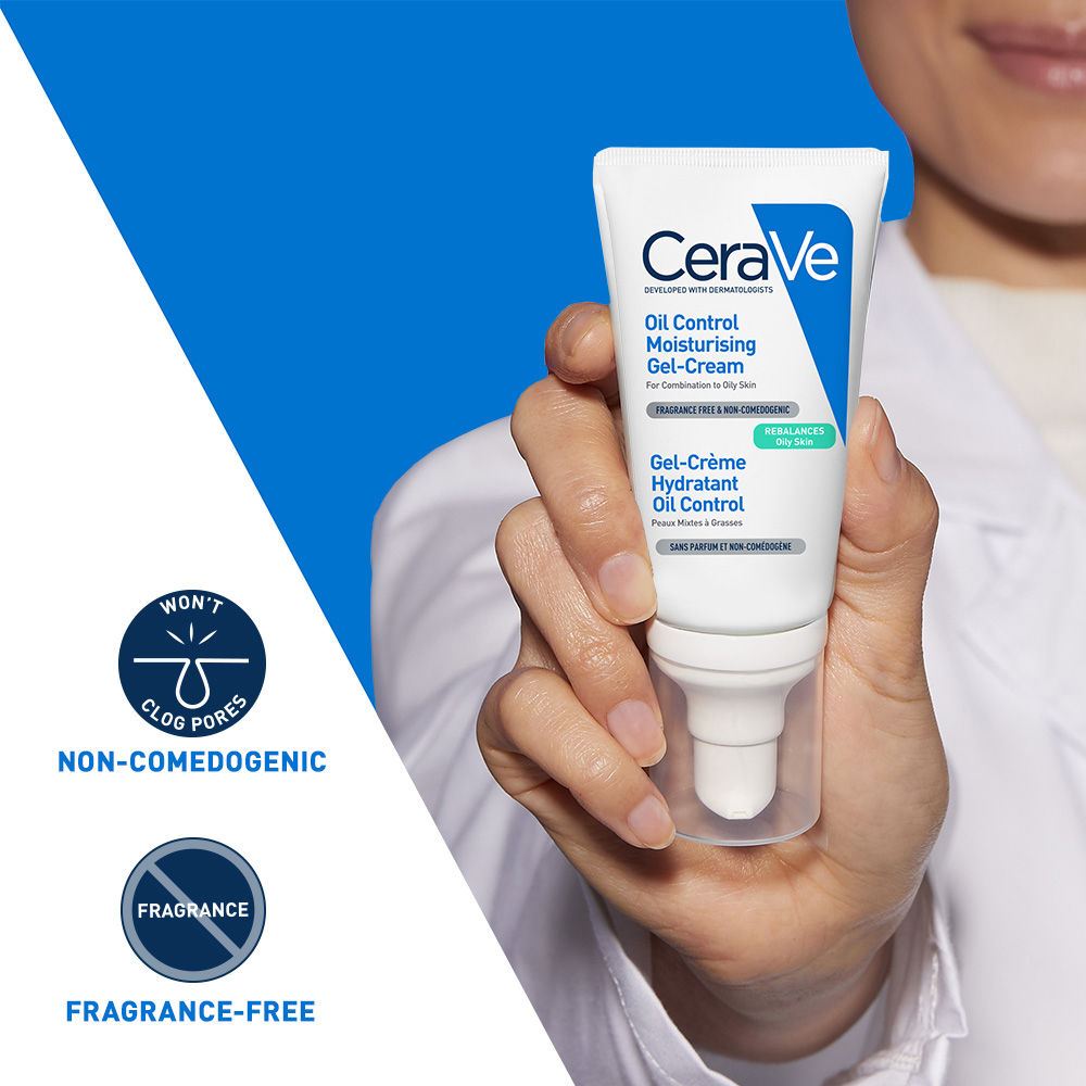 Oil Control Gel-Cream Lightweight Moisturizer For Oily & Combination Skin With Shine Control