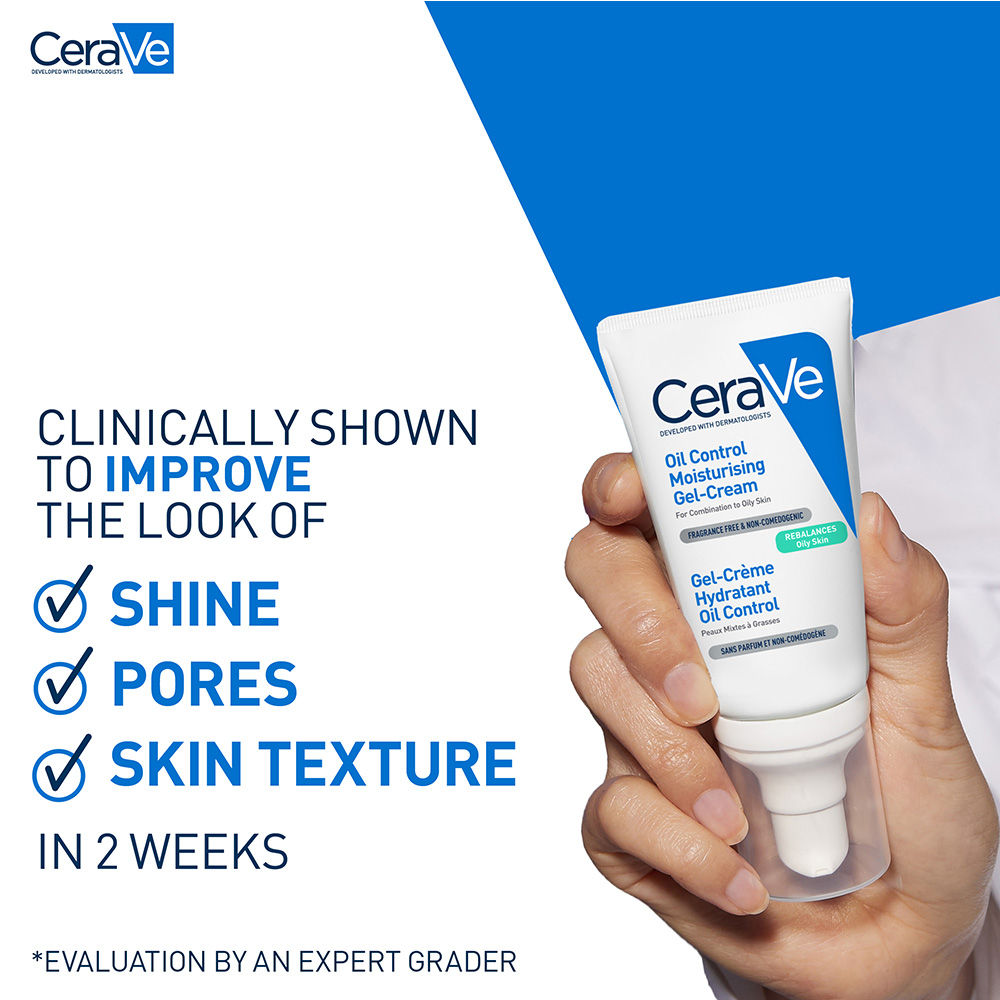 Oil Control Gel-Cream Lightweight Moisturizer For Oily & Combination Skin With Shine Control