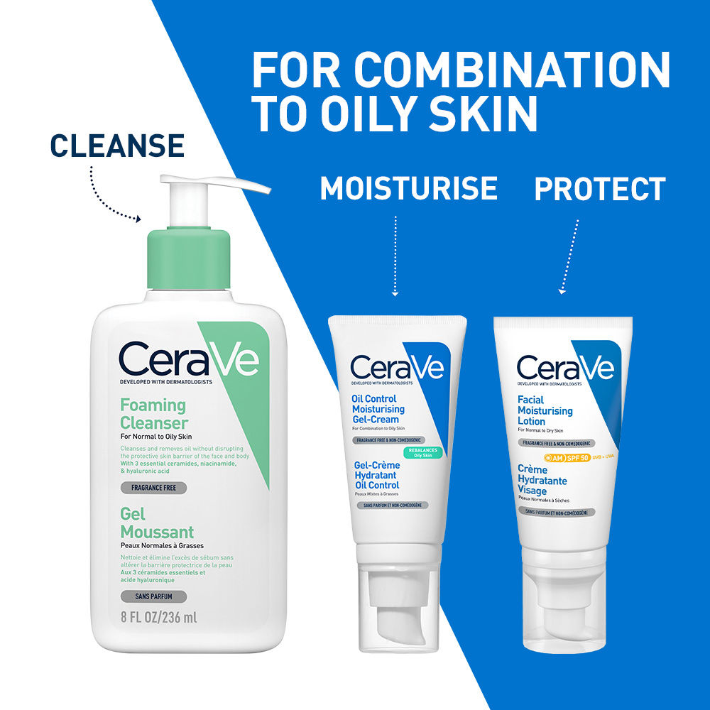 Oil Control Gel-Cream Lightweight Moisturizer For Oily & Combination Skin With Shine Control