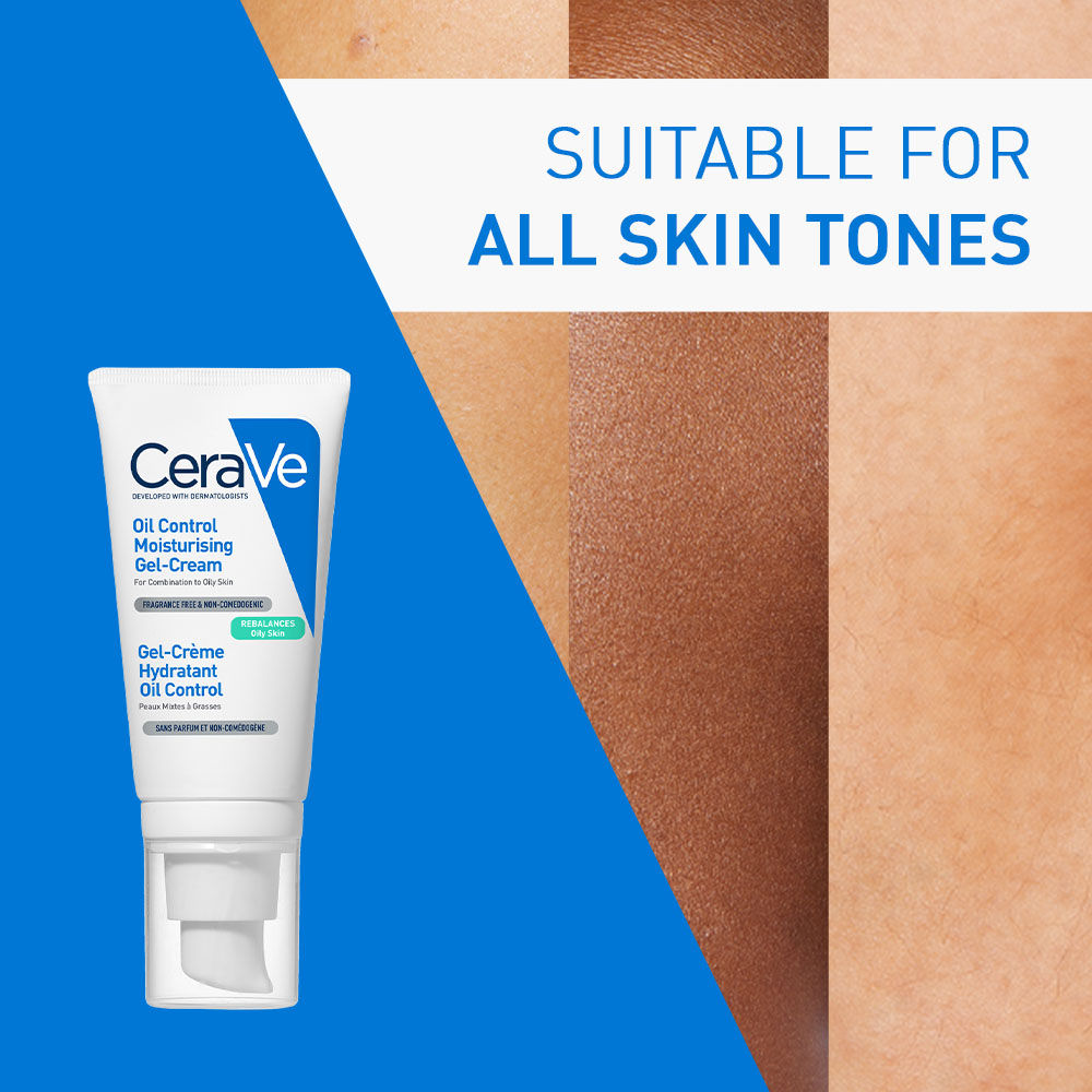 Oil Control Gel-Cream Lightweight Moisturizer For Oily & Combination Skin With Shine Control