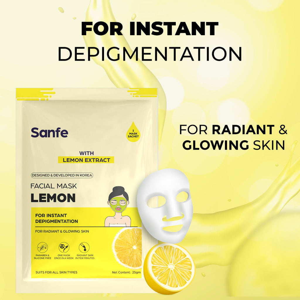 Instant Depigmentation Lemon Facial Mask
